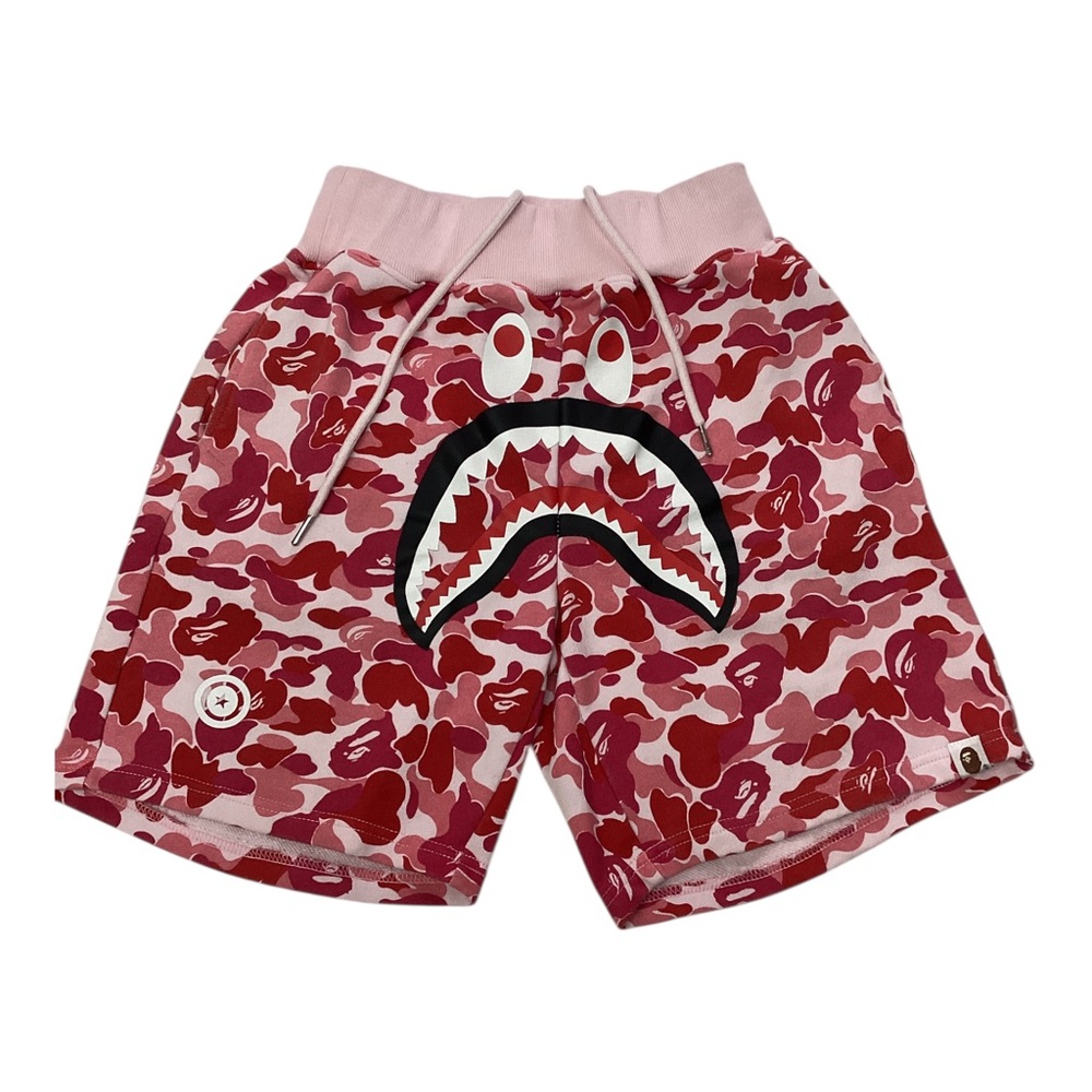 Bape ABC Camo Shark Shorts Pink Red WGM Tiger Men’s Size M Authentic
